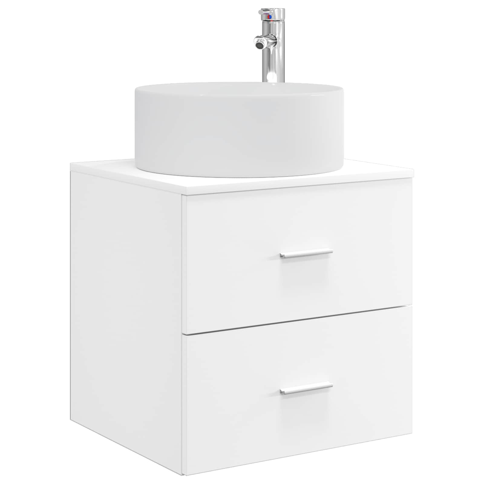 Badkamermeubelset 3 st Wit 49,5 x 44,5 x 65,5 cm Bewerkt hout
