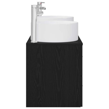 Badkamermeubelset 3 st Zwart 49,5 x 44,5 x 65,5 cm Bewerkt hout