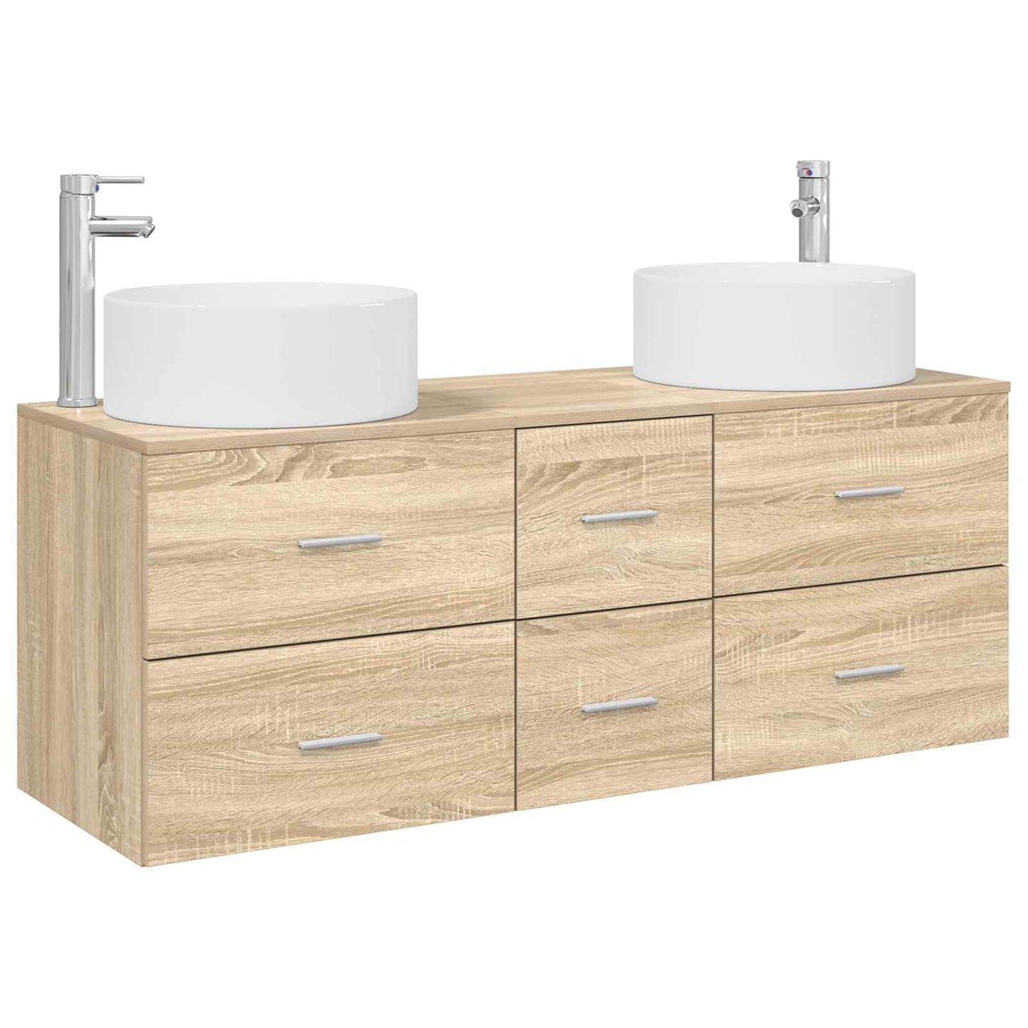 Badkamermeubelset 3 st Sonoma Eiken 49,5 x 44,5 x 65,5 cm