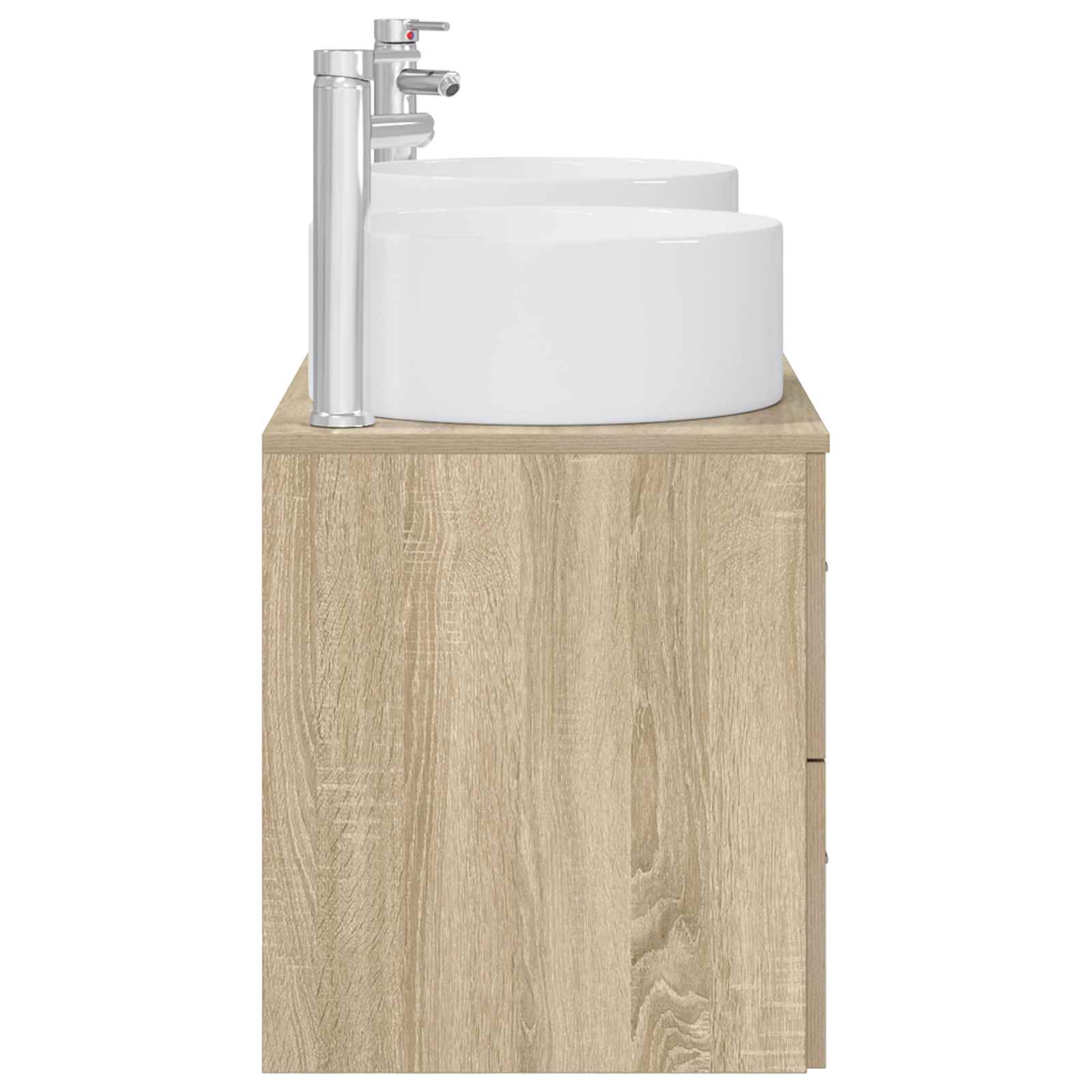 Badkamermeubelset 3 st Sonoma Eiken 49,5 x 44,5 x 65,5 cm