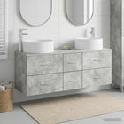 Badkamermeubelset 3 st Betongrijs 49,5 x 44,5 x 65,5 cm