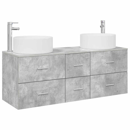 Badkamermeubelset 3 st Betongrijs 49,5 x 44,5 x 65,5 cm