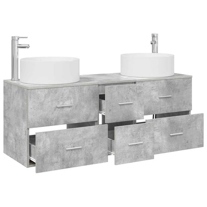 Badkamermeubelset 3 st Betongrijs 49,5 x 44,5 x 65,5 cm