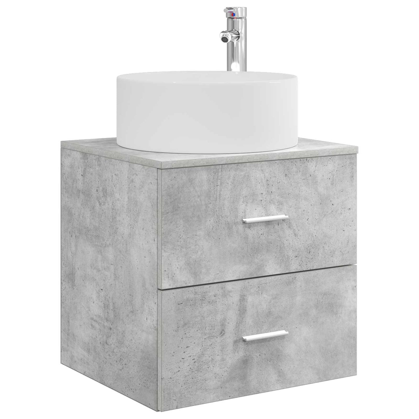 Badkamermeubelset 3 st Betongrijs 49,5 x 44,5 x 65,5 cm