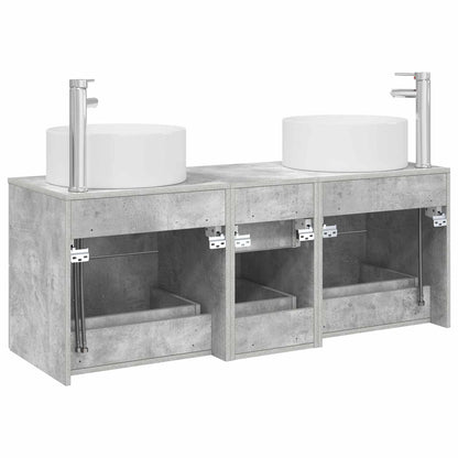 Badkamermeubelset 3 st Betongrijs 49,5 x 44,5 x 65,5 cm
