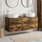 Badkamermeubelset 3 st Gerookt eiken 49,5 x 44,5 x 65,5 cm