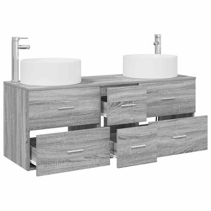 Badkamermeubelset 3 st Grijs Sonoma 49,5 x 44,5 x 65,5 cm