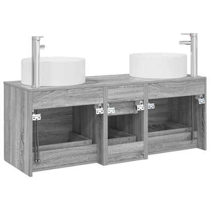 Badkamermeubelset 3 st Grijs Sonoma 49,5 x 44,5 x 65,5 cm