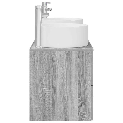 Badkamermeubelset 3 st Grijs Sonoma 49,5 x 44,5 x 65,5 cm