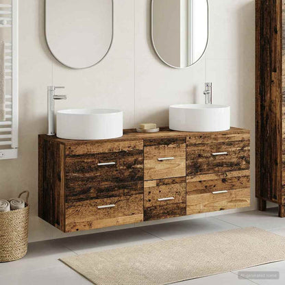 Badkamermeubelset 3 st Oud hout 49,5 x 44,5 x 65,5 cm