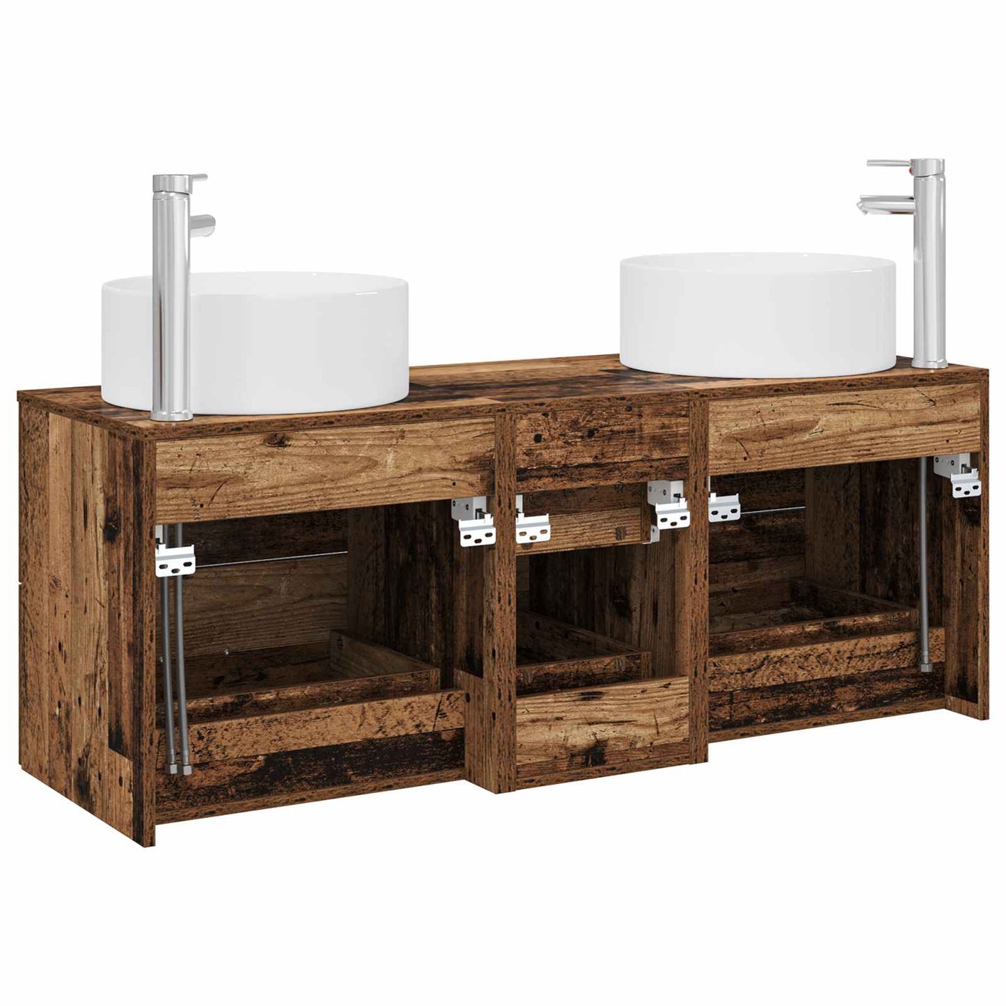 Badkamermeubelset 3 st Oud hout 49,5 x 44,5 x 65,5 cm