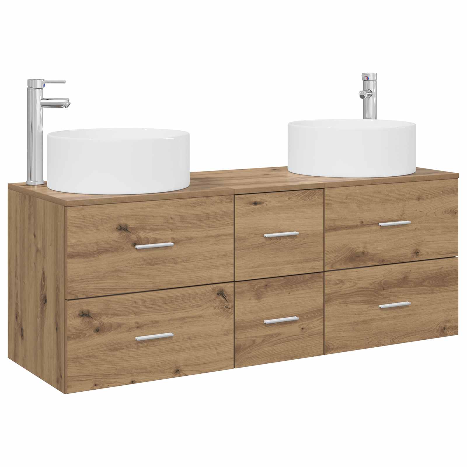 Badkamermeubelset 3 st Artisanaal eiken 49,5 x 44,5 x 65,5 cm