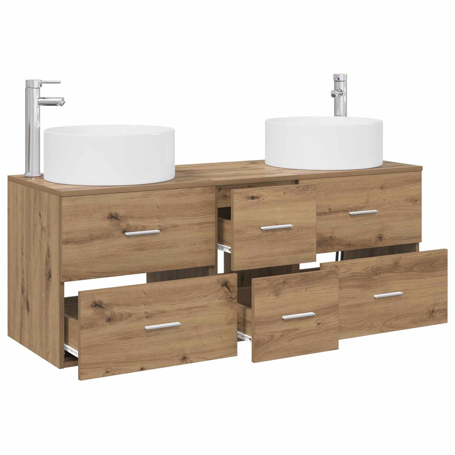 Badkamermeubelset 3 st Artisanaal eiken 49,5 x 44,5 x 65,5 cm
