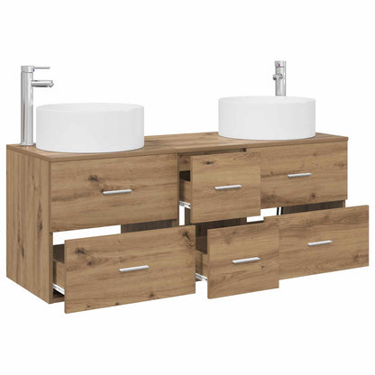 Badkamermeubelset 3 st Artisanaal eiken 49,5 x 44,5 x 65,5 cm