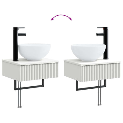 Badkamermeubelset 5 st Wit 33 x 34,5 x 100 cm Bewerkt hout