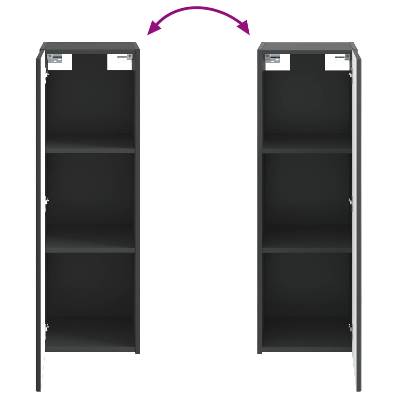 Badkamermeubelset 5 st Zwart 33 x 34,5 x 100 cm Bewerkt hout