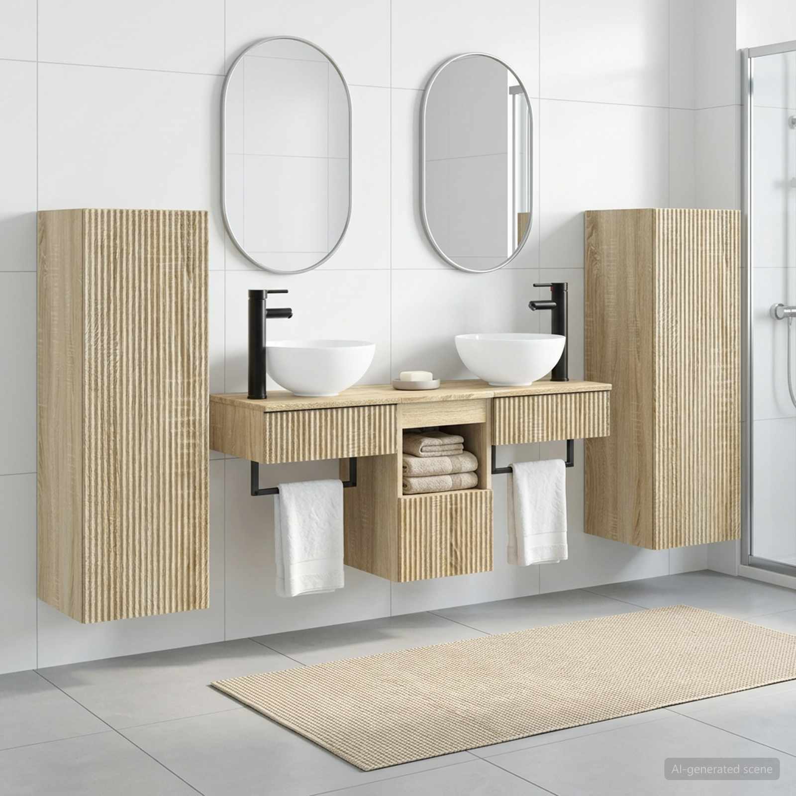 Badkamermeubelset 5 st Sonoma Eiken 33 x 34,5 x 100 cm