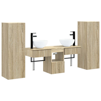 Badkamermeubelset 5 st Sonoma Eiken 33 x 34,5 x 100 cm