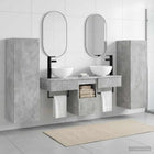 Badkamermeubelset 5 st Betongrijs 33 x 34,5 x 100 cm