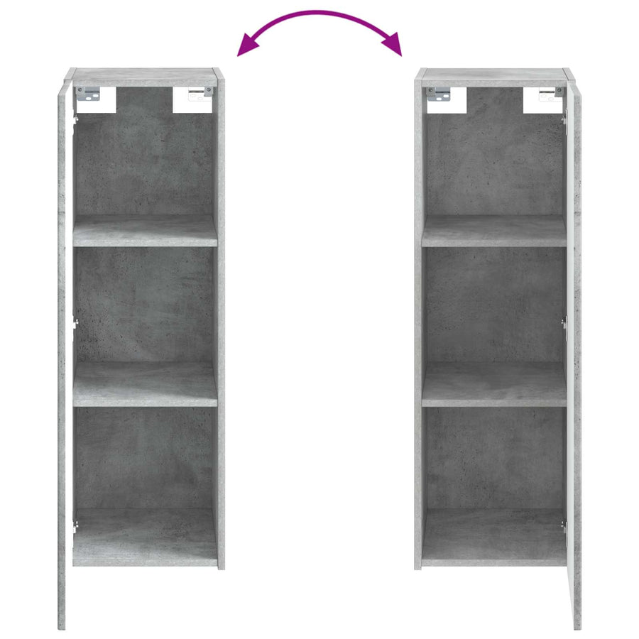 Badkamermeubelset 5 st Betongrijs 33 x 34,5 x 100 cm