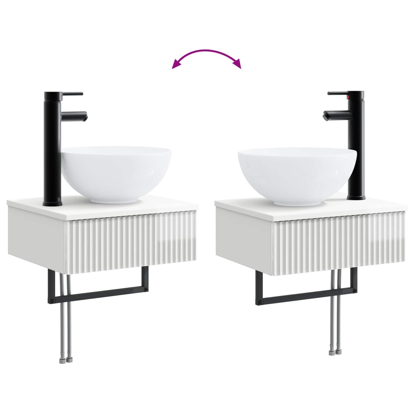 Badkamermeubelset 5 st Hoogglans Wit 33 x 34,5 x 100 cm