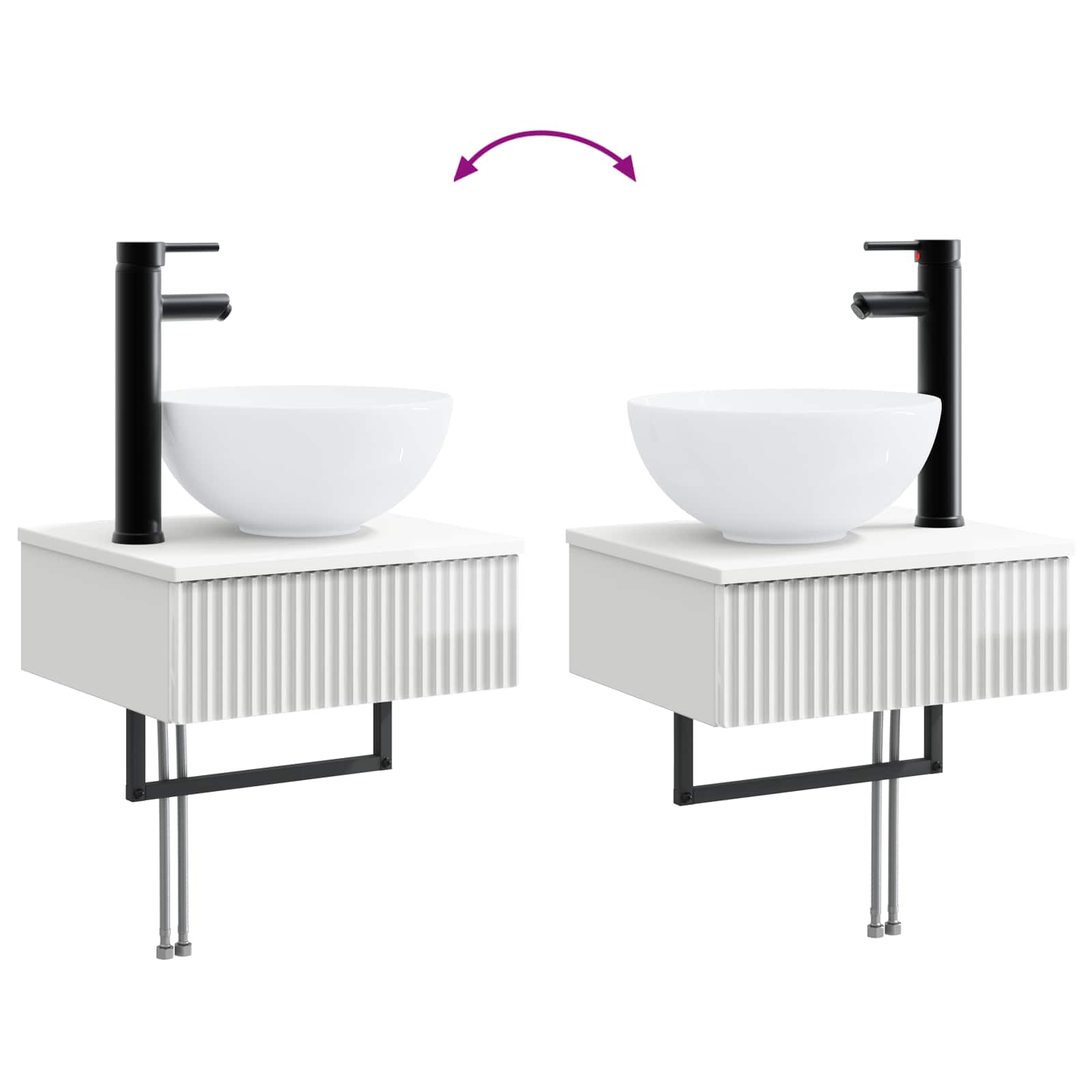 Badkamermeubelset 5 st Hoogglans Wit 33 x 34,5 x 100 cm