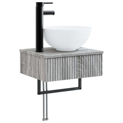 Badkamermeubelset 5 st Grijs Sonoma 33 x 34,5 x 100 cm