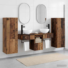 Badkamermeubelset 5 st Oud hout 33 x 34,5 x 100 cm Bewerkt hout