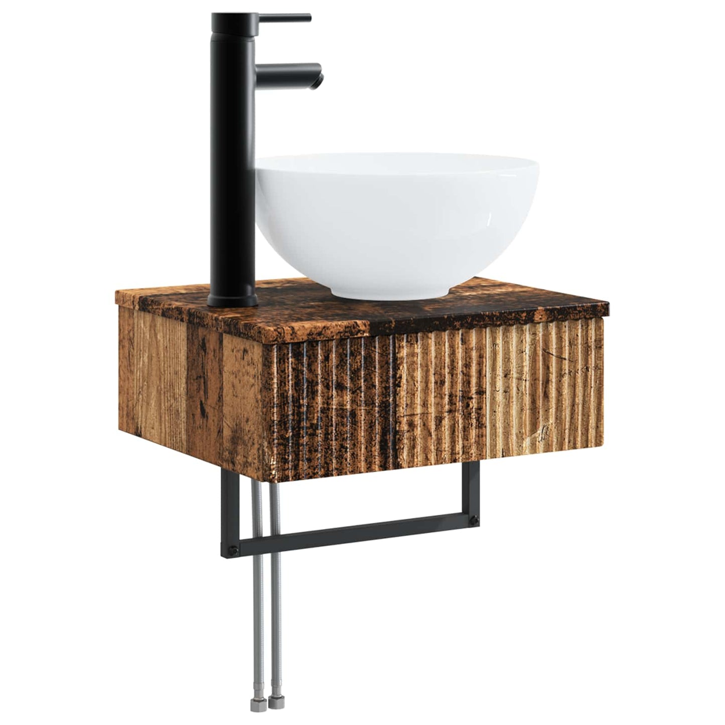 Badkamermeubelset 5 st Oud hout 33 x 34,5 x 100 cm Bewerkt hout