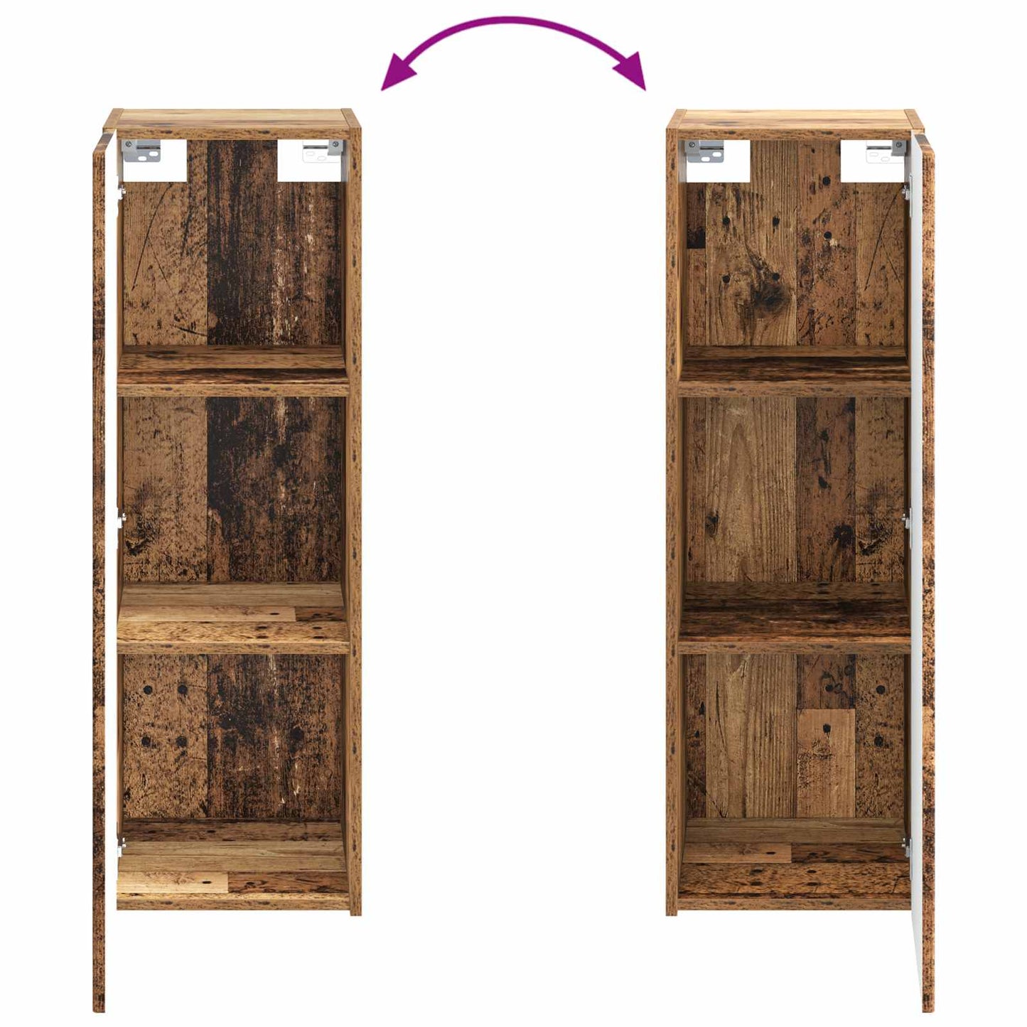 Badkamermeubelset 5 st Oud hout 33 x 34,5 x 100 cm Bewerkt hout