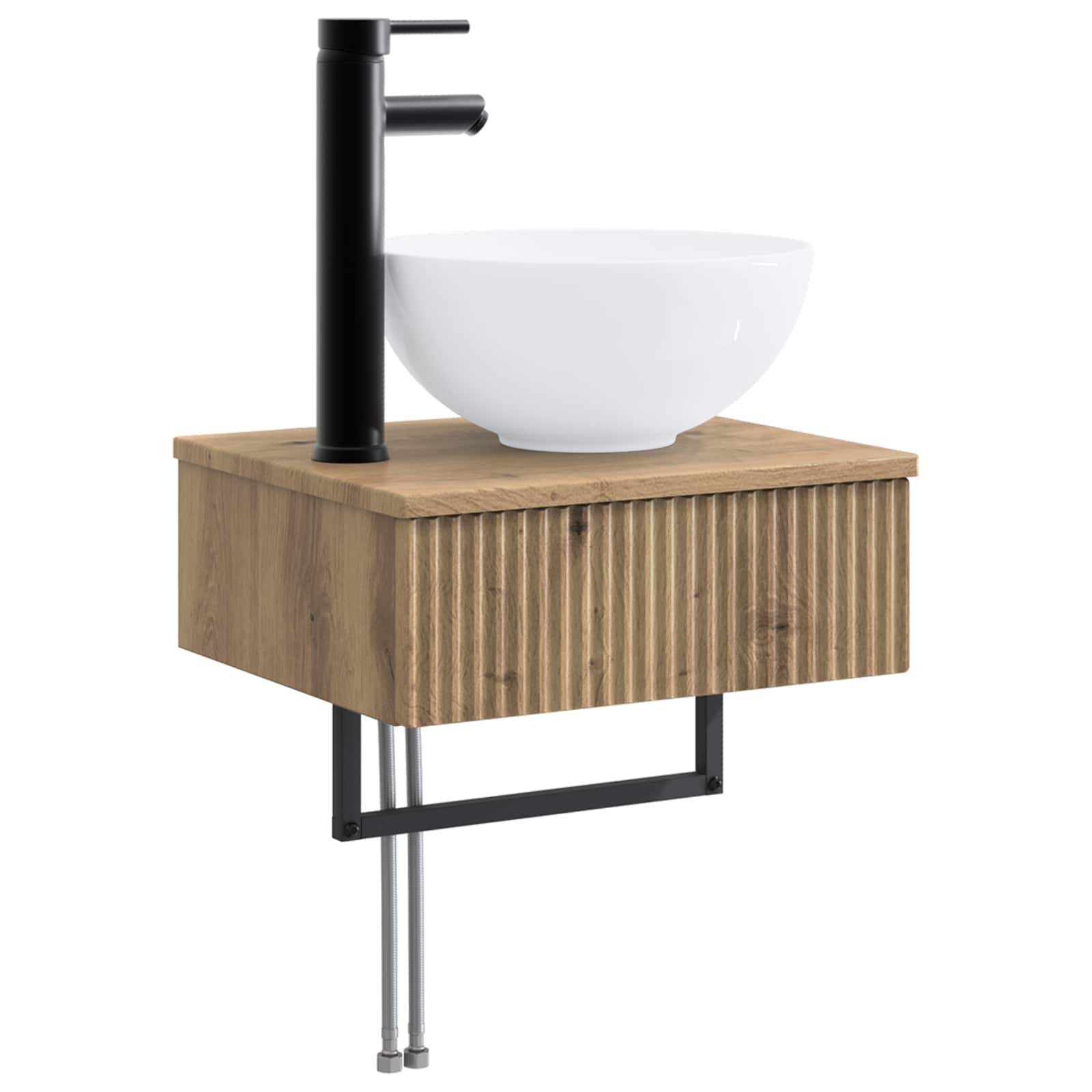 Badkamermeubelset 5 st Artisanaal eiken 33 x 34,5 x 100 cm