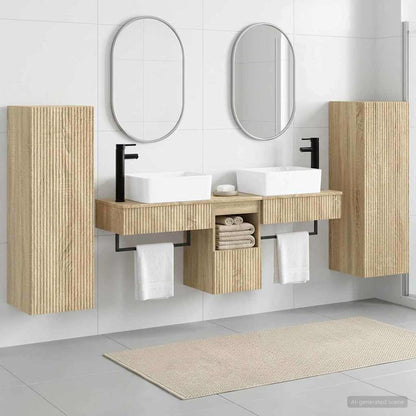 Badkamermeubelset 5 st Sonoma Eiken 33 x 34,5 x 100 cm