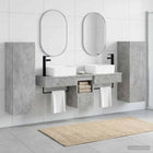 Badkamermeubelset 5 st Betongrijs 33 x 34,5 x 100 cm