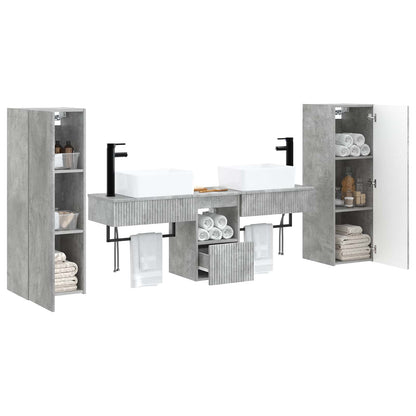Badkamermeubelset 5 st Betongrijs 33 x 34,5 x 100 cm