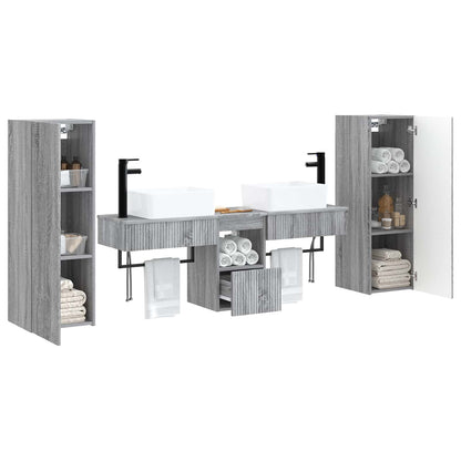 Badkamermeubelset 5 st Grijs Sonoma 33 x 34,5 x 100 cm