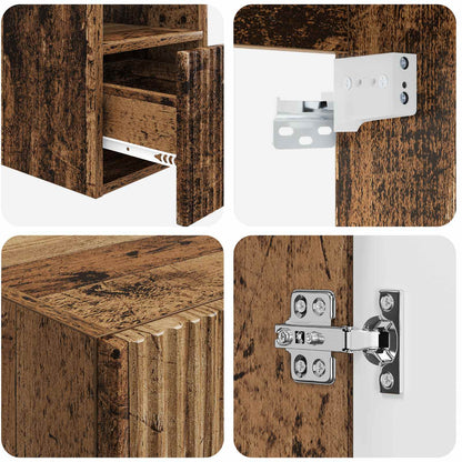 Badkamermeubelset 5 st Oud hout 33 x 34,5 x 100 cm Bewerkt hout