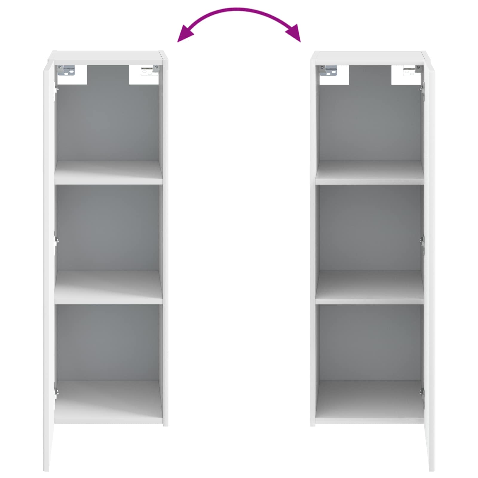 Badkamermeubelset 5 st Wit 33 x 34,5 x 100 cm Bewerkt hout