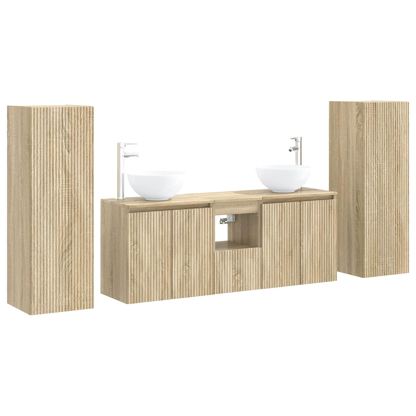 Badkamermeubelset 5 st Sonoma Eiken 33 x 34,5 x 100 cm