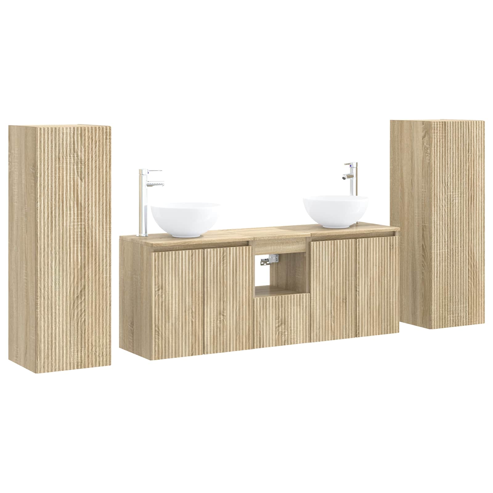 Badkamermeubelset 5 st Sonoma Eiken 33 x 34,5 x 100 cm
