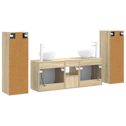 Badkamermeubelset 5 st Sonoma Eiken 33 x 34,5 x 100 cm