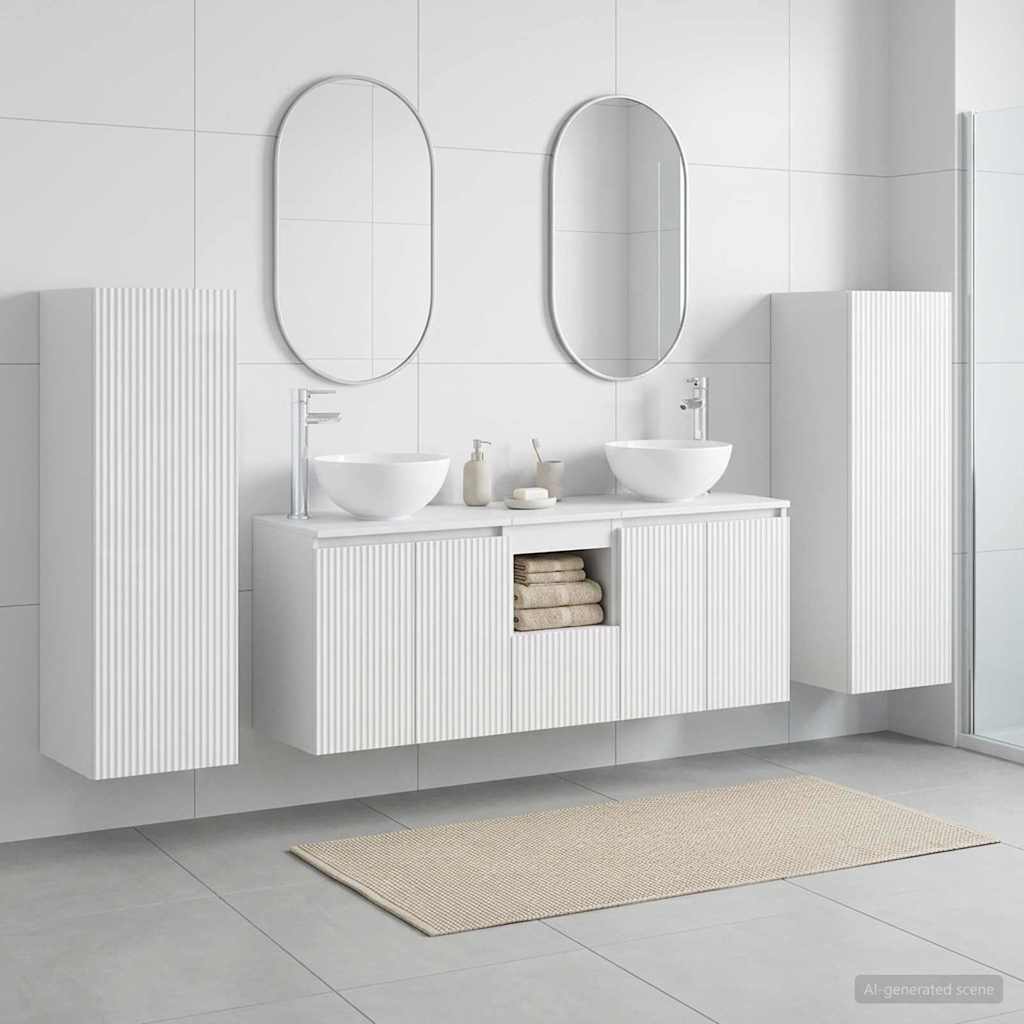 Badkamermeubelset 5 st Hoogglans Wit 33 x 34,5 x 100 cm