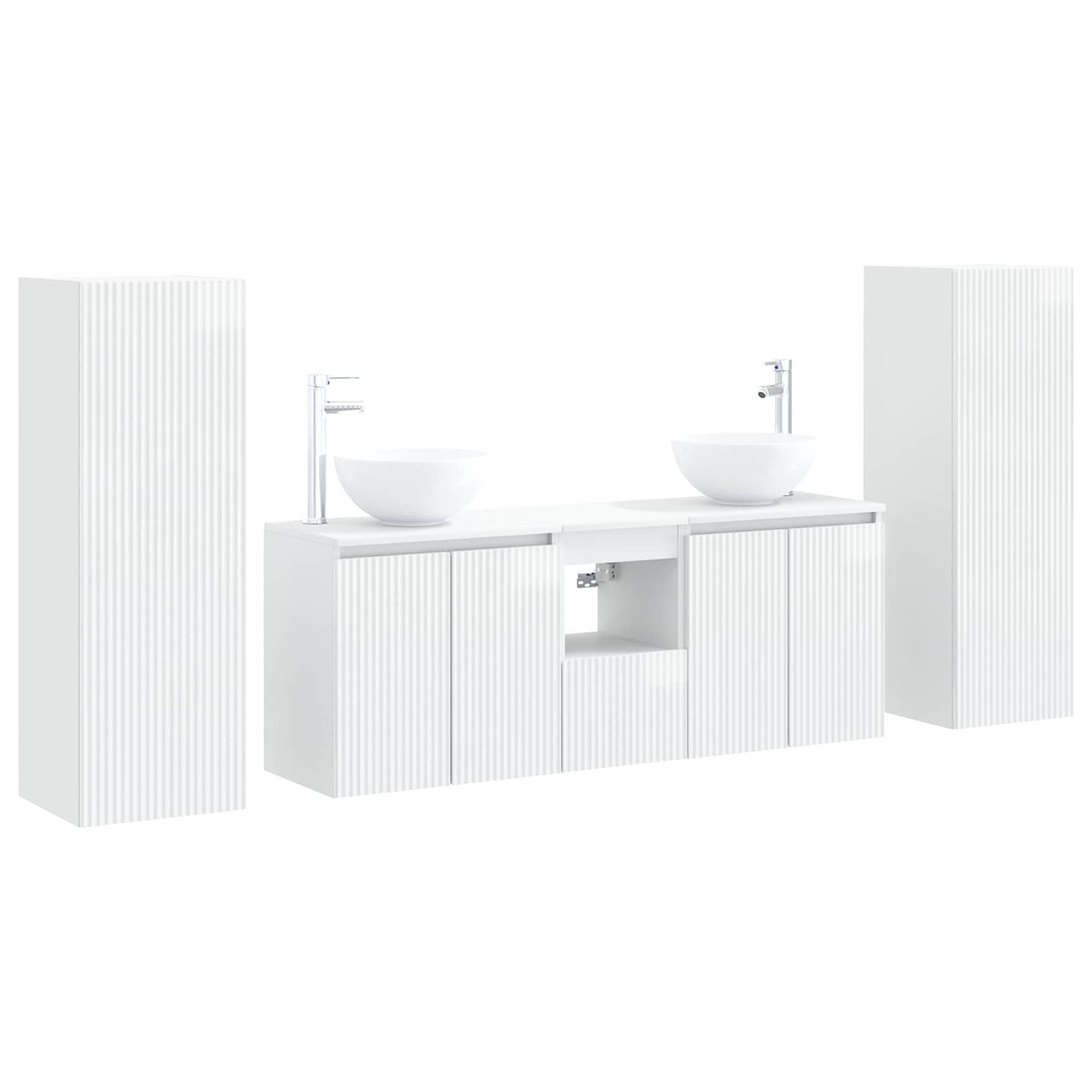 Badkamermeubelset 5 st Hoogglans Wit 33 x 34,5 x 100 cm
