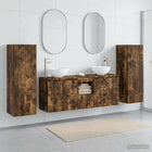 Badkamermeubelset 5 st Gerookt eiken 33 x 34,5 x 100 cm