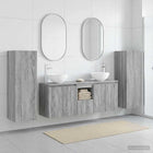 Badkamermeubelset 5 st Grijs Sonoma 33 x 34,5 x 100 cm