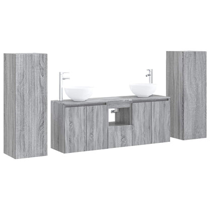 Badkamermeubelset 5 st Grijs Sonoma 33 x 34,5 x 100 cm
