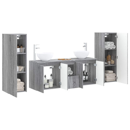 Badkamermeubelset 5 st Grijs Sonoma 33 x 34,5 x 100 cm