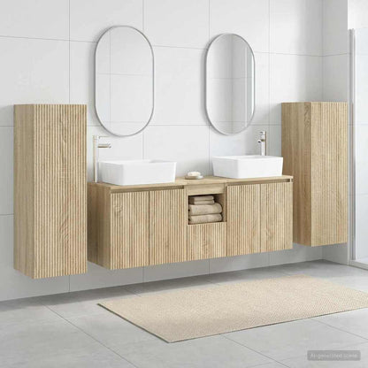 Badkamermeubelset 5 st Sonoma Eiken 33 x 34,5 x 100 cm