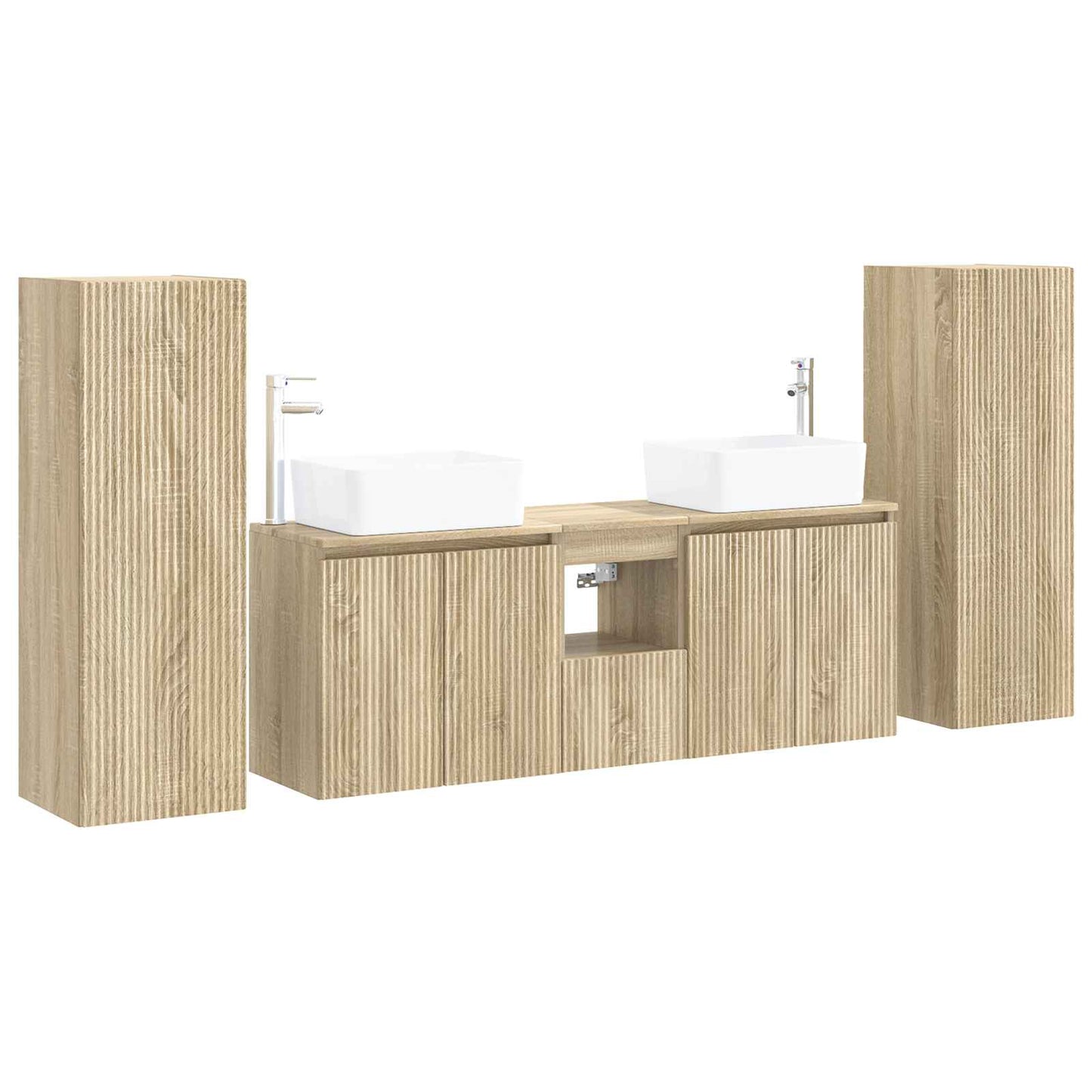 Badkamermeubelset 5 st Sonoma Eiken 33 x 34,5 x 100 cm