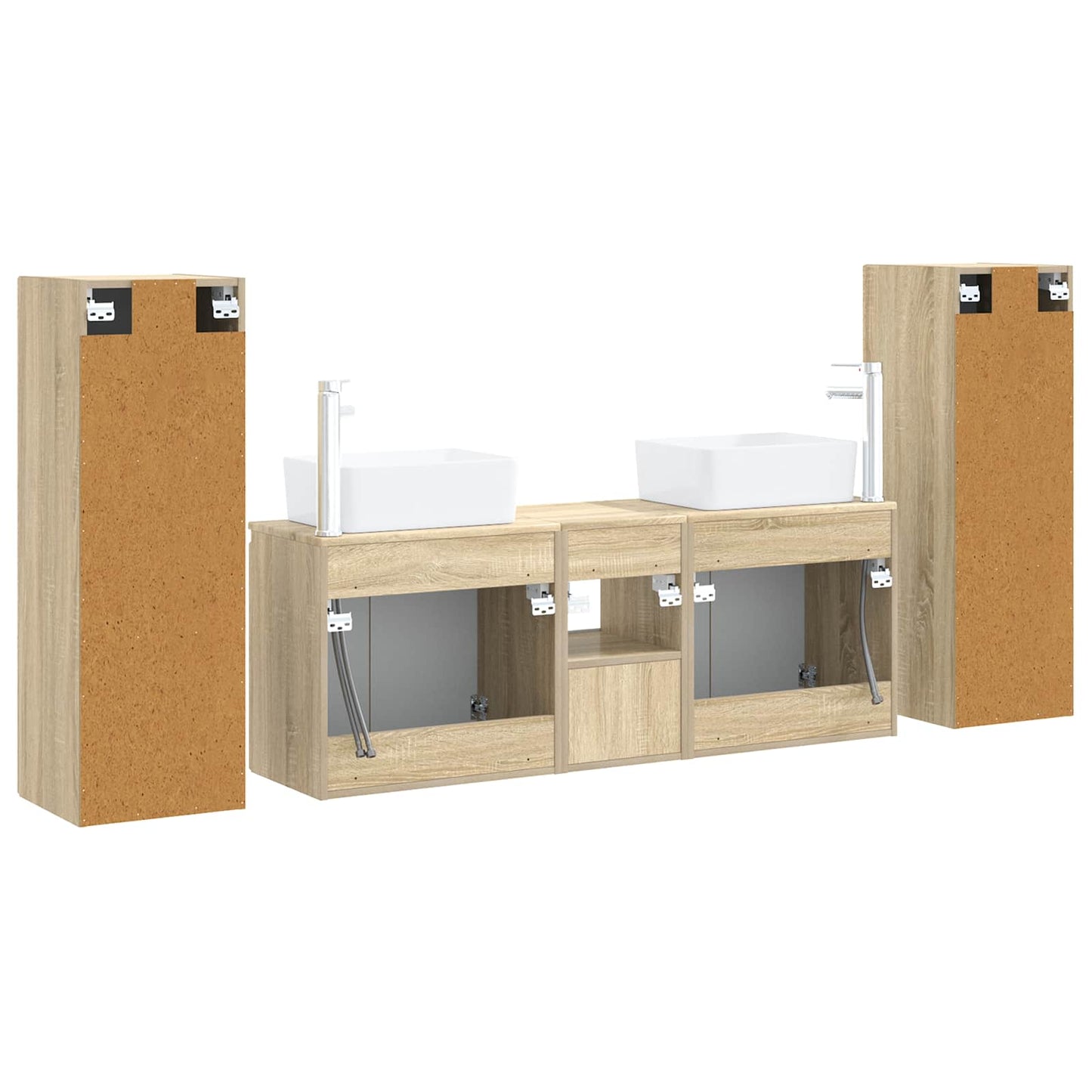 Badkamermeubelset 5 st Sonoma Eiken 33 x 34,5 x 100 cm