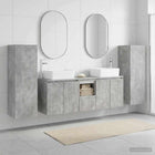 Badkamermeubelset 5 st Betongrijs 33 x 34,5 x 100 cm